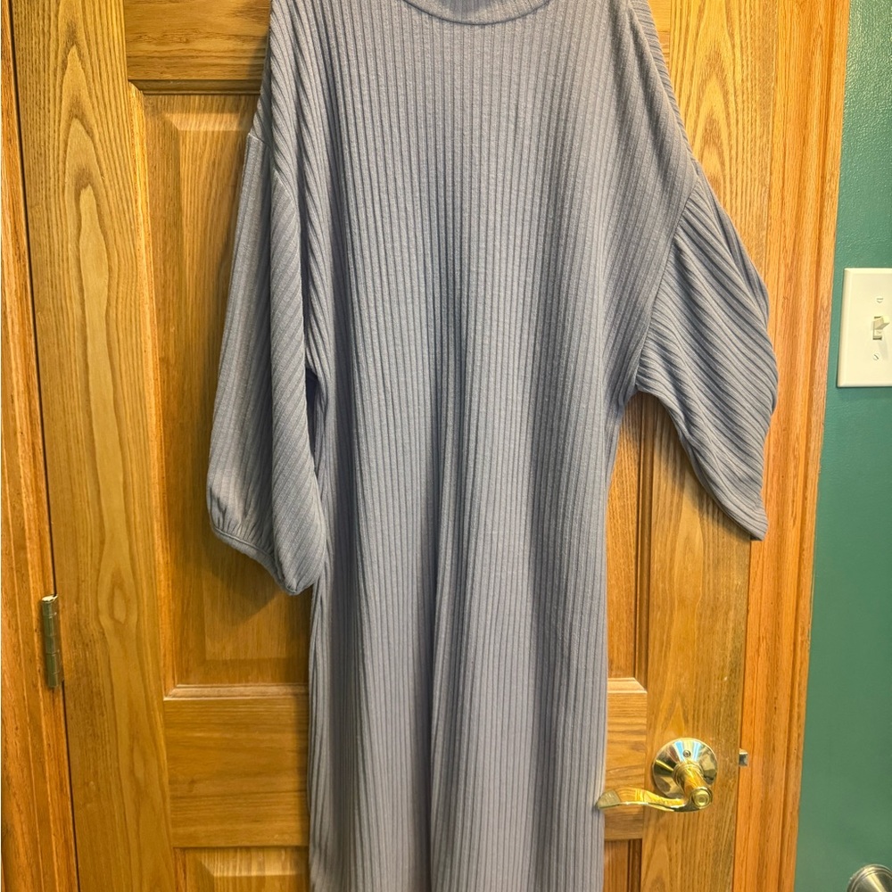 Light Purple Ribbed Knit Dress